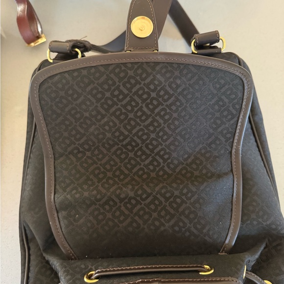 Bally vintage monogram Giaguargo canvas and leather backpack - Picture 9 of 17